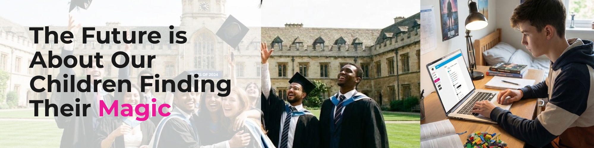 Students studying and graduating